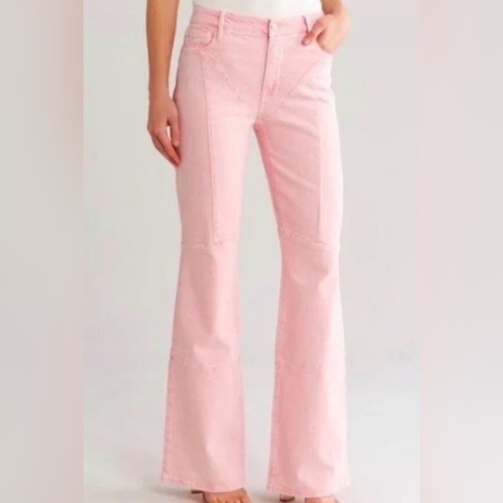 Good American Pink Boot Cut Jeans